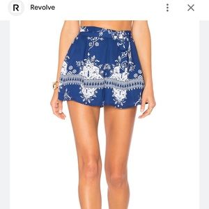 Lovers + Friends Blue Temple Scarf Sasha Short size XS